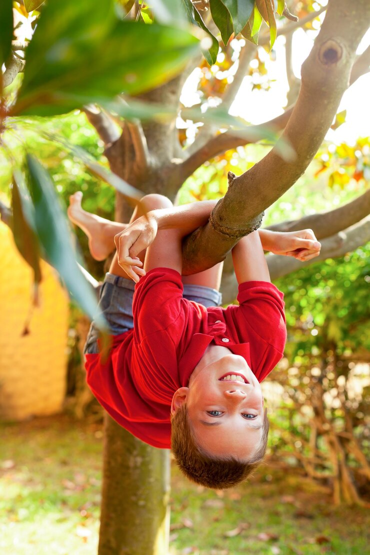 BAMBINO CHE SI ARRAMPICA